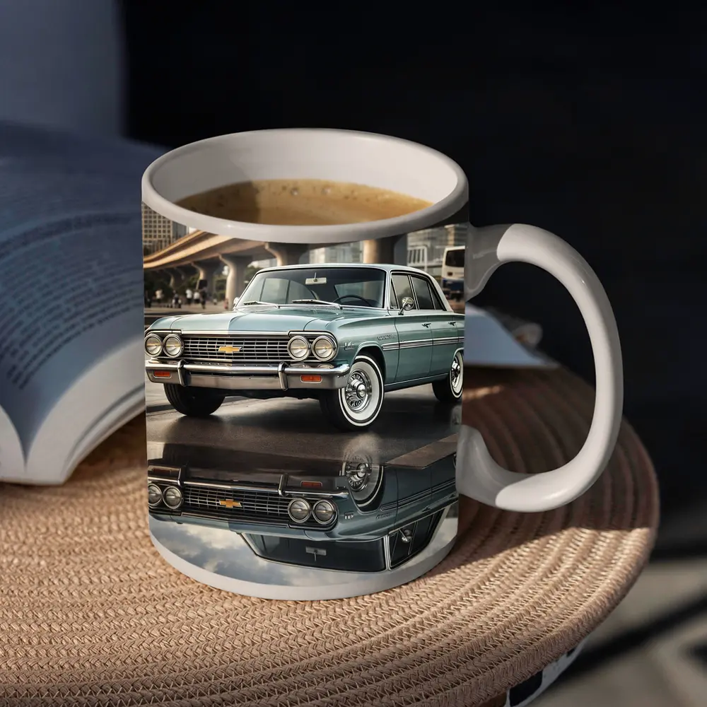 Chevrolet Malibu Classic Reflection City Background – Mugs