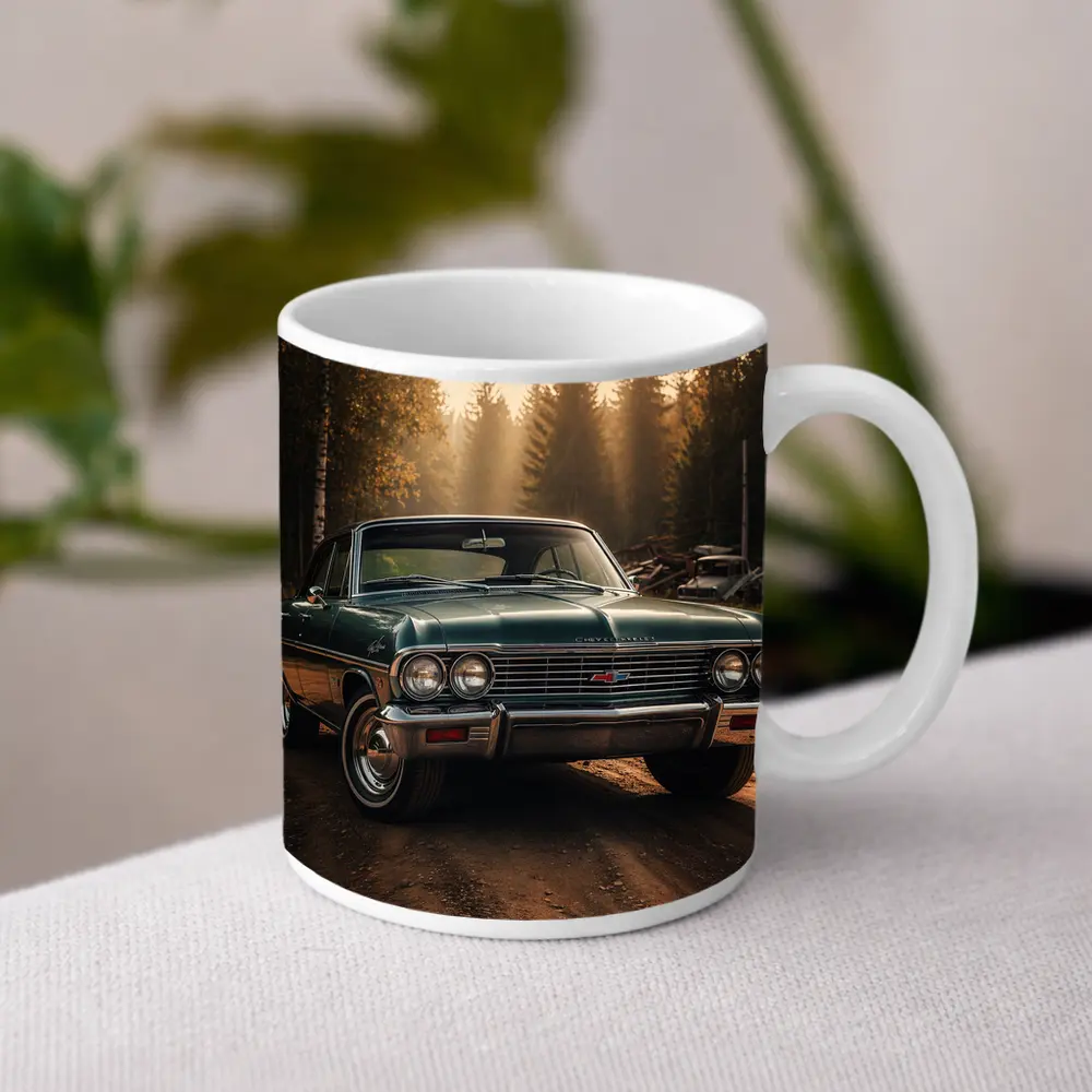 Chevrolet Malibu Classic Green Forest Road – Mugs