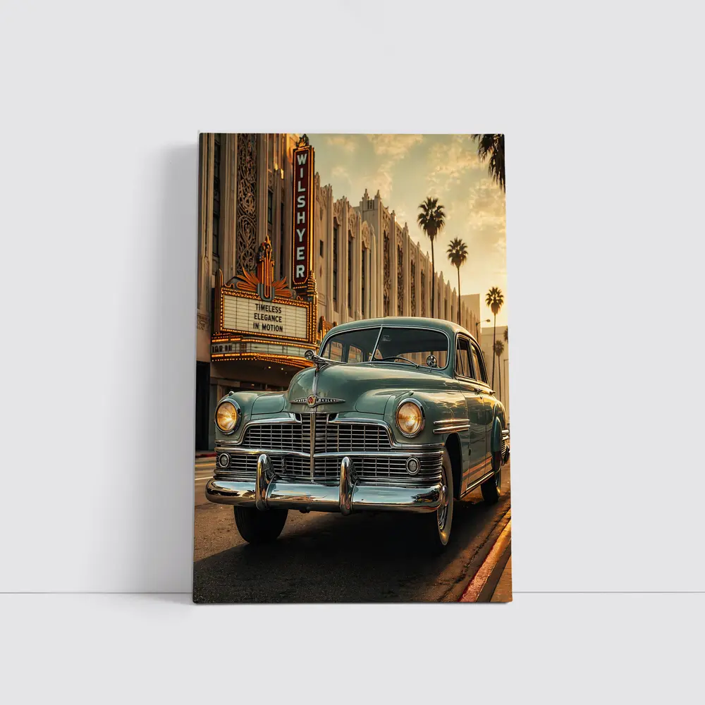 Vintage Chrysler Classic Car Hollywood Street – Wall Art