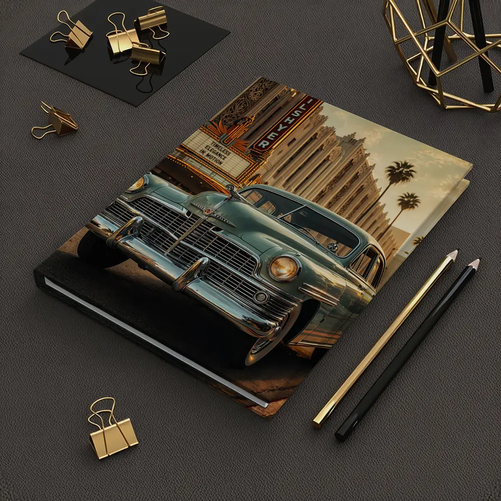 Vintage Chrysler Classic Car Hollywood Street – Notebooks