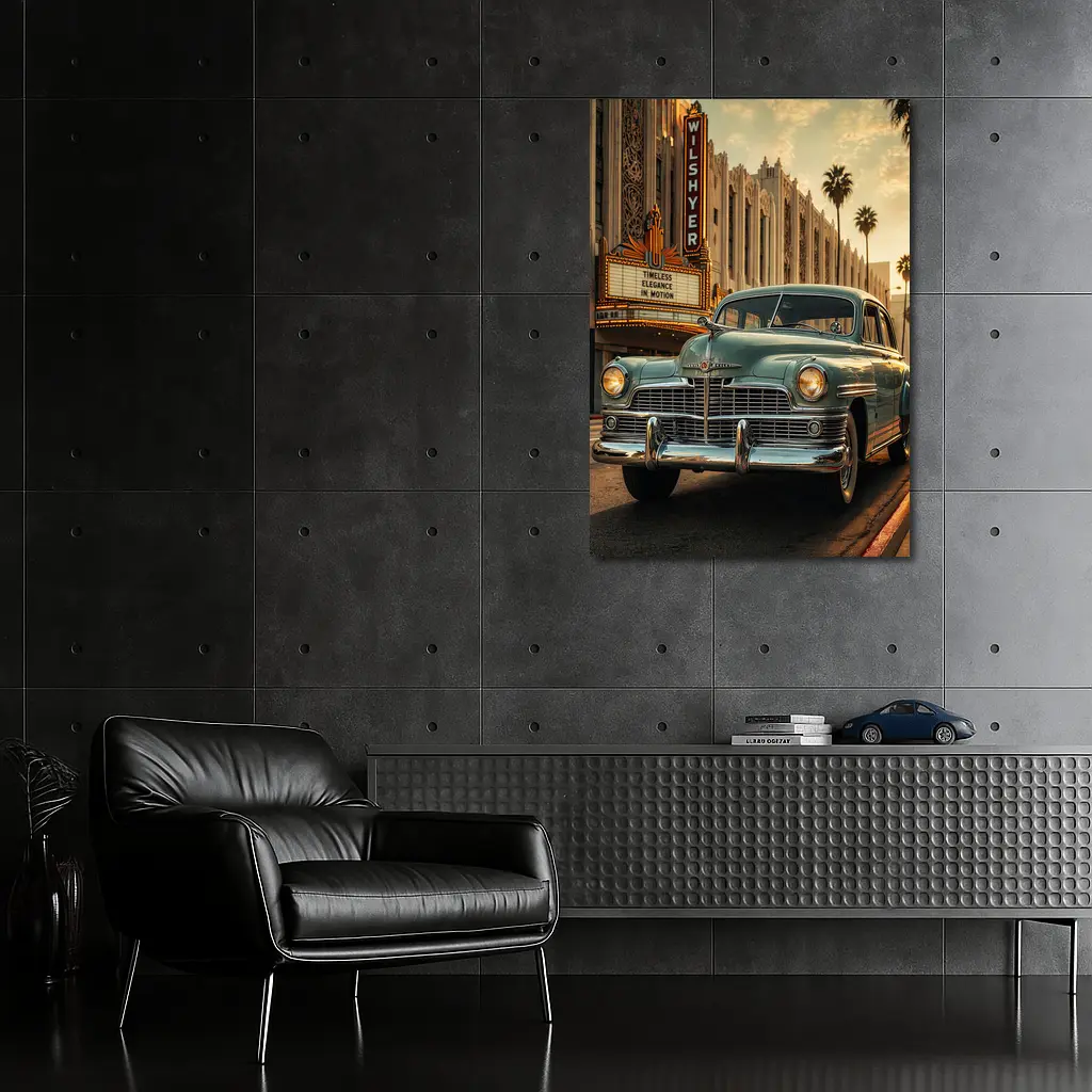 Vintage Chrysler Classic Car Hollywood Street – Wall Art