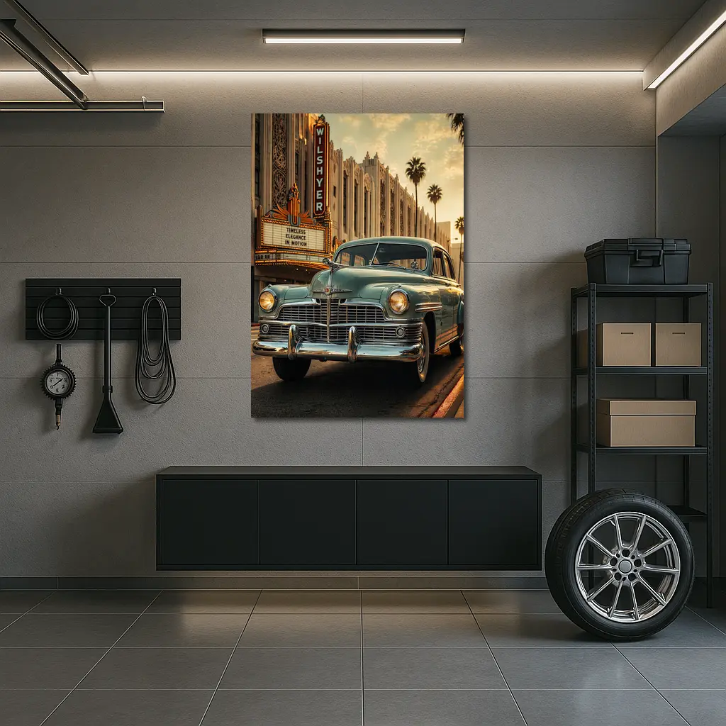 Vintage Chrysler Classic Car Hollywood Street – Wall Art