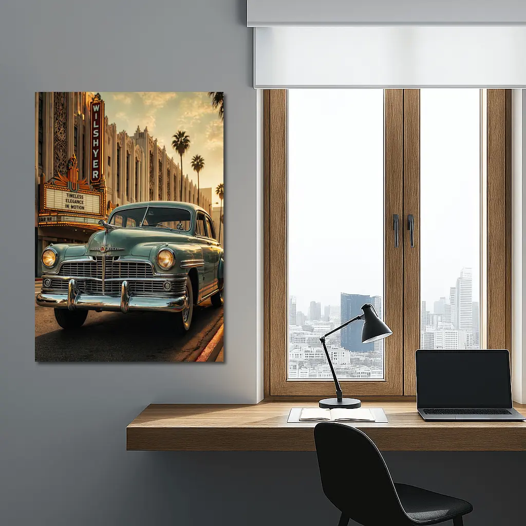 Vintage Chrysler Classic Car Hollywood Street – Wall Art