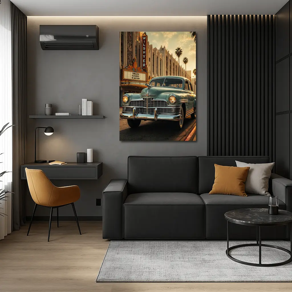 Vintage Chrysler Classic Car Hollywood Street – Wall Art