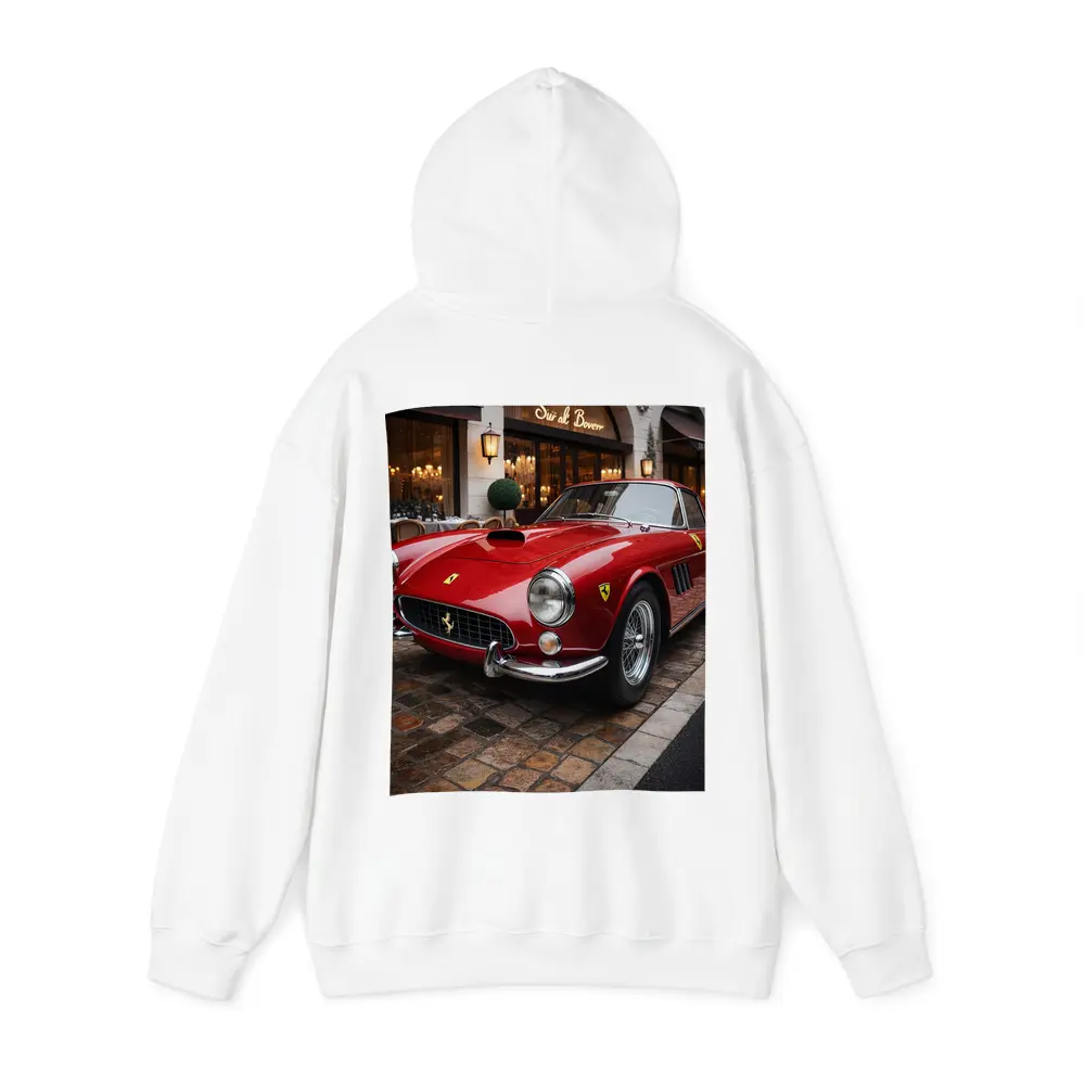 Ferrari 250 GT Classic Red Cobblestone Street – Hoodies