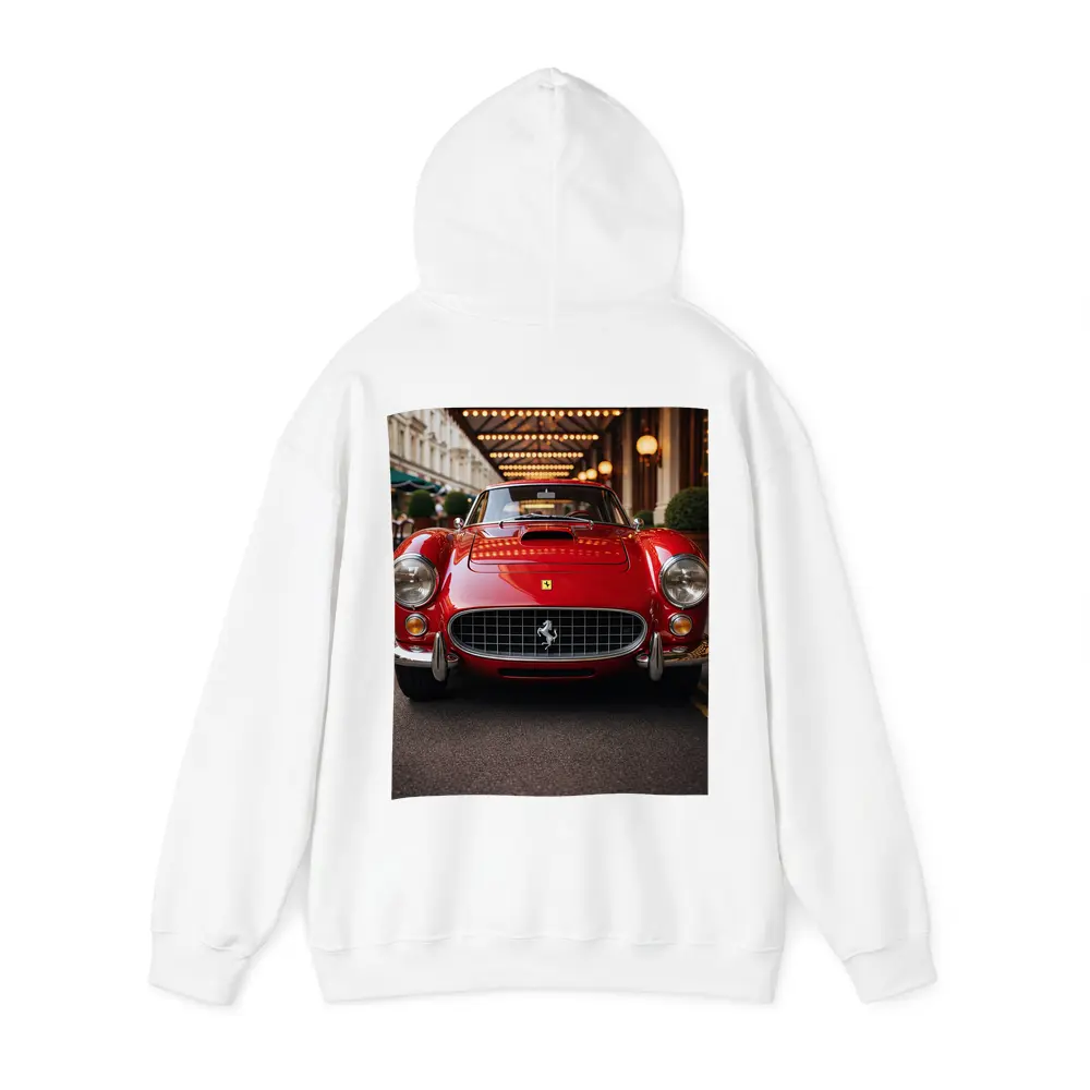Vintage Ferrari Classic Red Street Front View – Hoodies