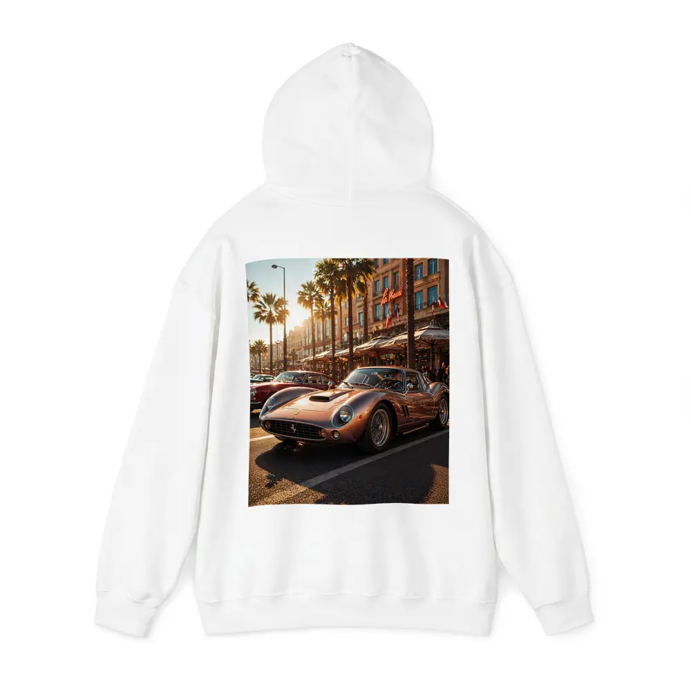 Ferrari 250 GTO Cannes Sunset Street Scene – Hoodies