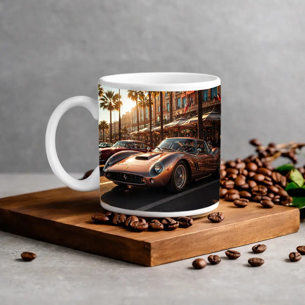 Ferrari 250 GTO Cannes Sunset Street Scene – Mugs