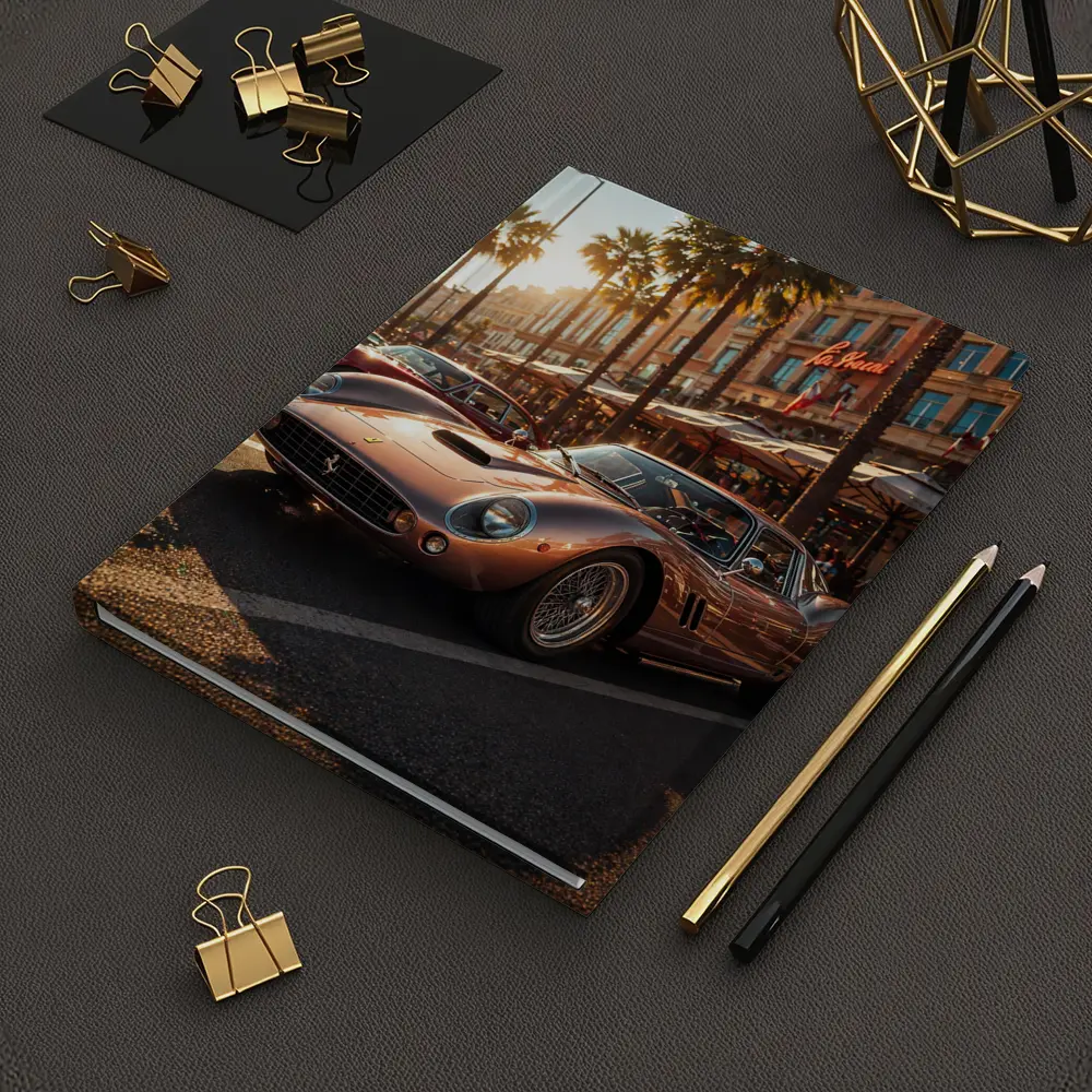 Ferrari 250 GTO Cannes Sunset Street Scene – Notebooks