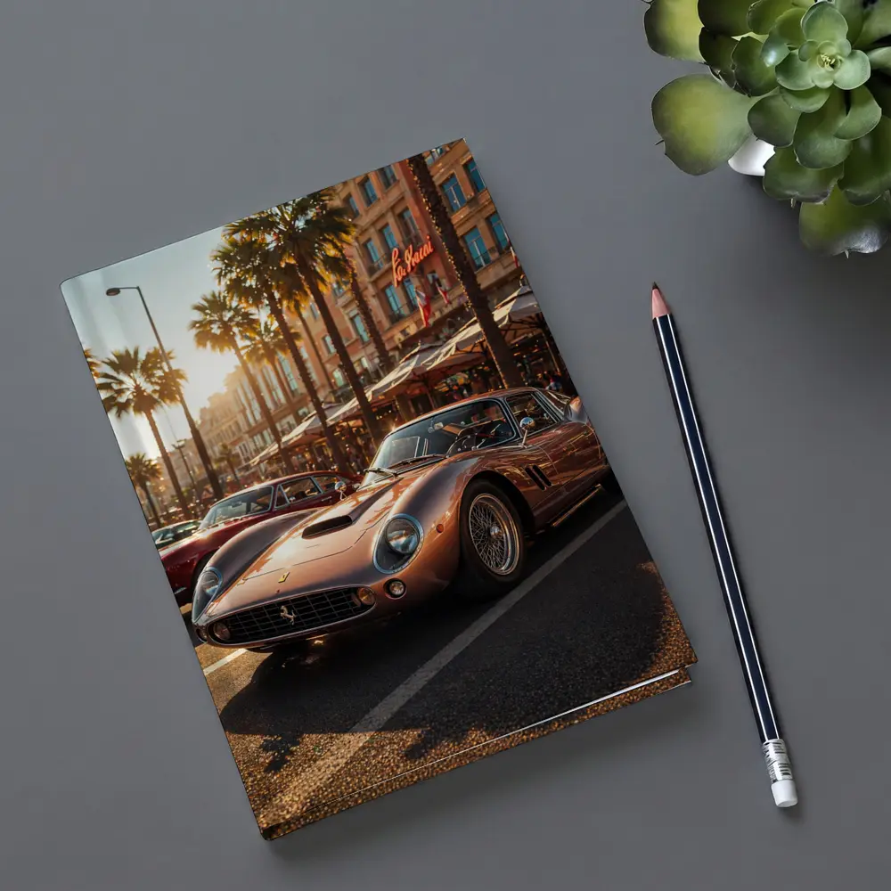Ferrari 250 GTO Cannes Sunset Street Scene – Notebooks