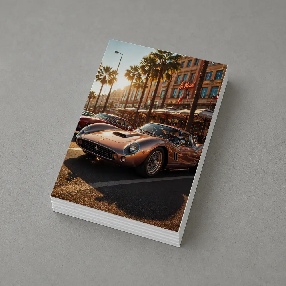Ferrari 250 GTO Cannes Sunset Street Scene – Postcards