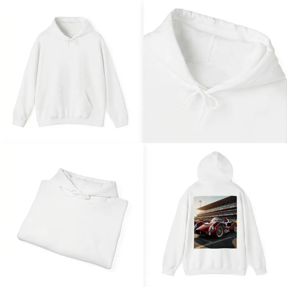 Vintage Ferrari Race Car at Sunny Circuit – Hoodies