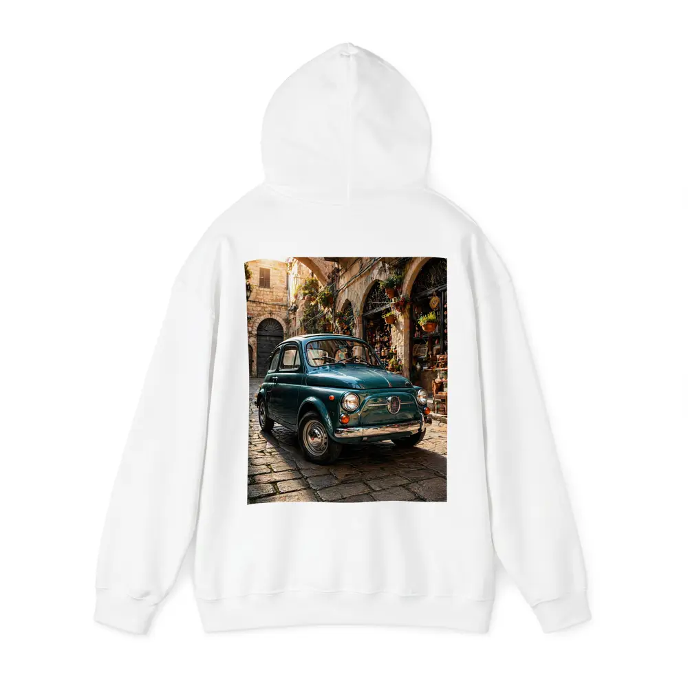 Vintage Fiat 500 Classic Italian Cobblestone Street – Hoodies
