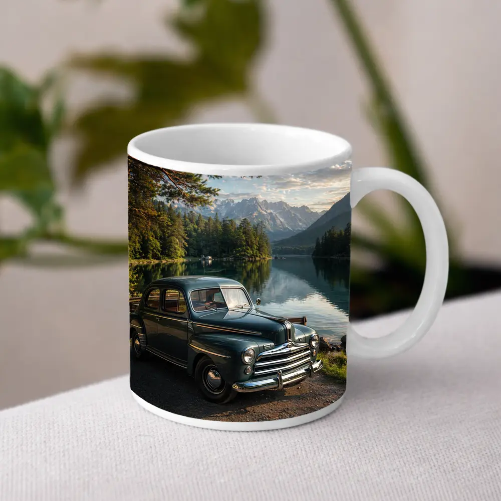 Vintage Ford Classic Car Mountain Lake – Mugs