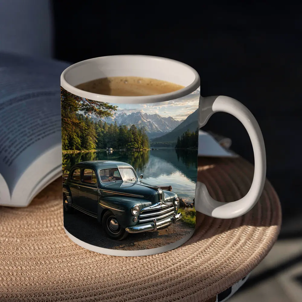 Vintage Ford Classic Car Mountain Lake – Mugs