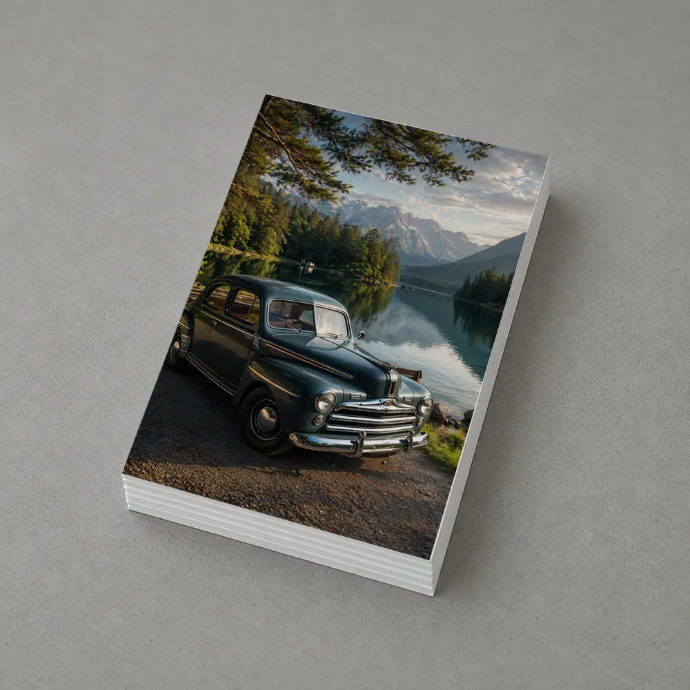 Vintage Ford Classic Car Mountain Lake – Postcards