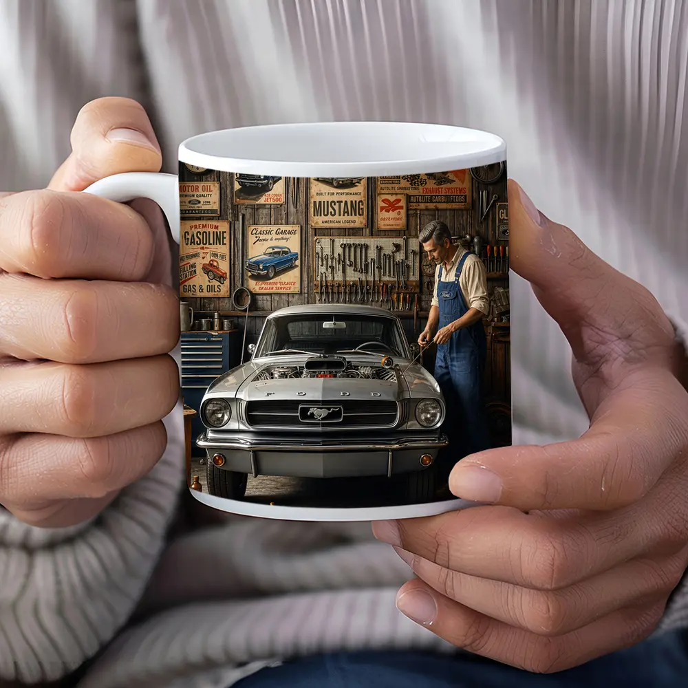 Ford Mustang Classic Garage Mechanic Vintage – Mugs