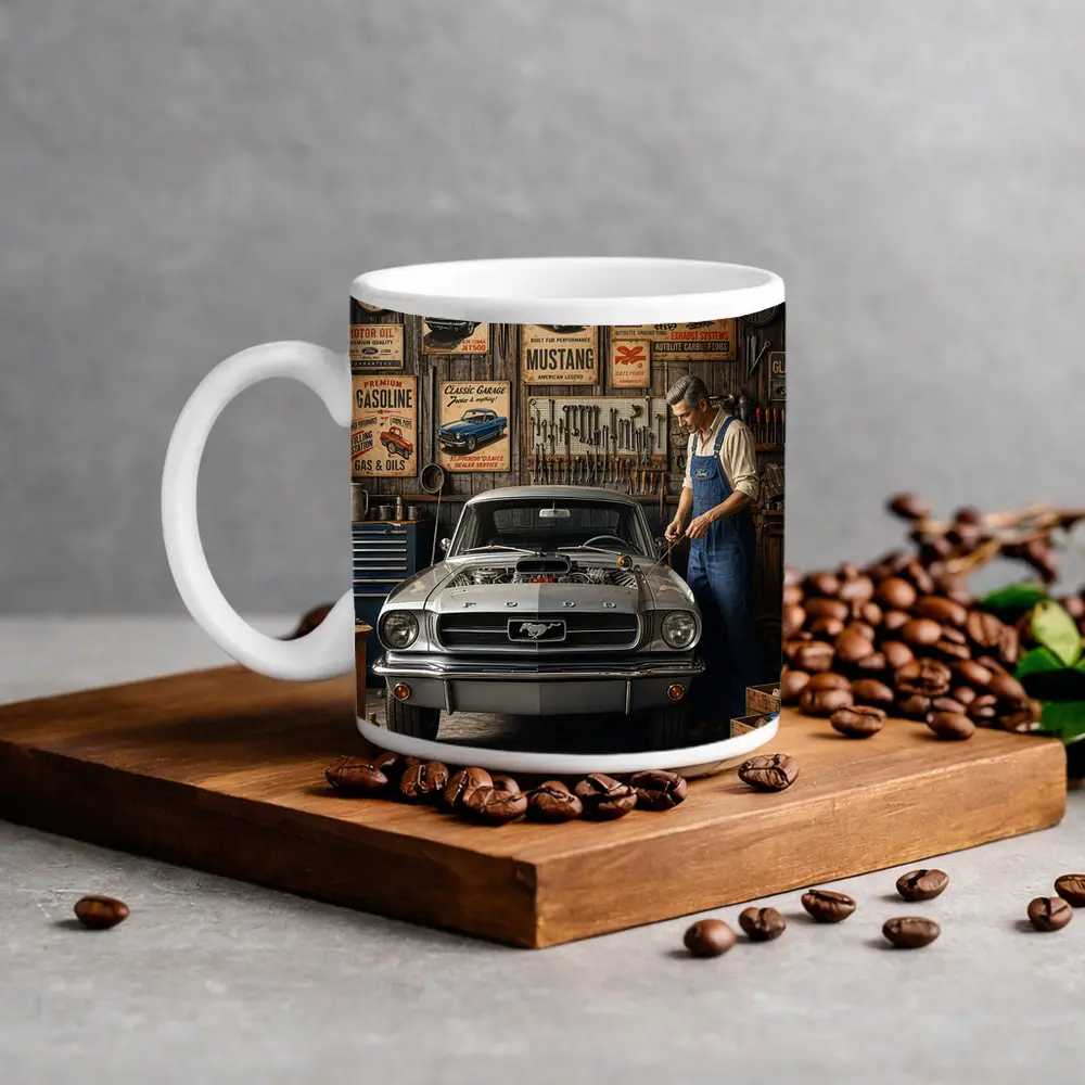 Ford Mustang Classic Garage Mechanic Vintage – Mugs