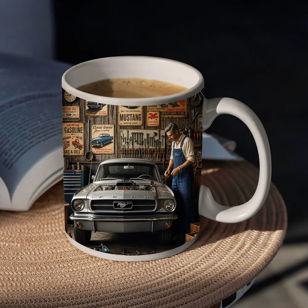 Ford Mustang Classic Garage Mechanic Vintage – Mugs