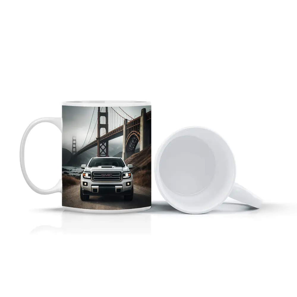 GMC Truck Golden Gate Bridge Foggy – Mugs