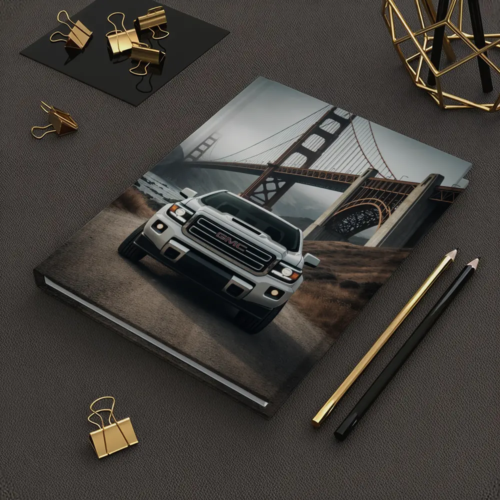 GMC Truck Golden Gate Bridge Foggy – Notebooks