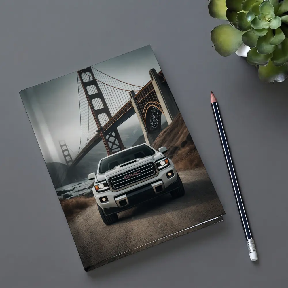 GMC Truck Golden Gate Bridge Foggy – Notebooks
