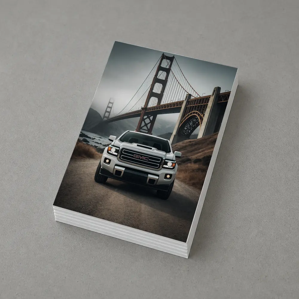 GMC Truck Golden Gate Bridge Foggy – Postcards