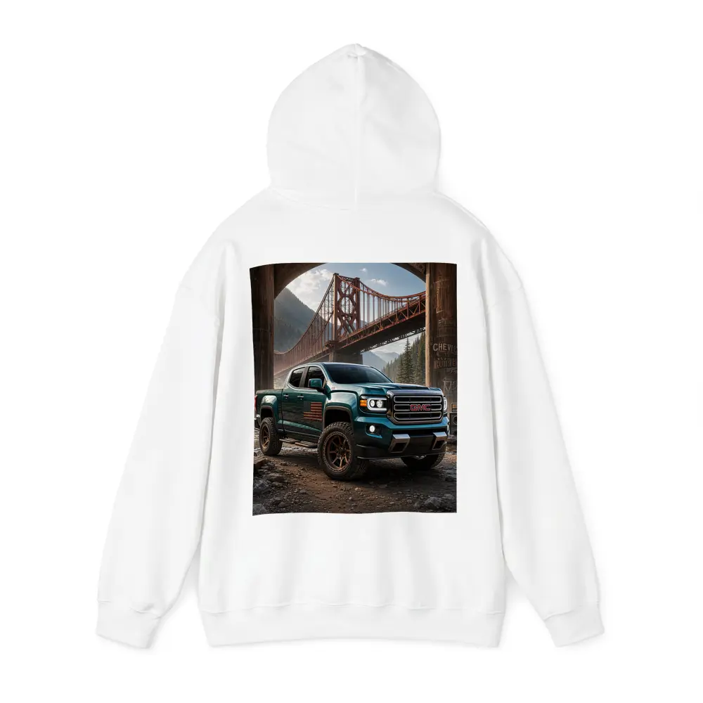 GMC Sierra Truck Under Rustic Bridge – Hoodies