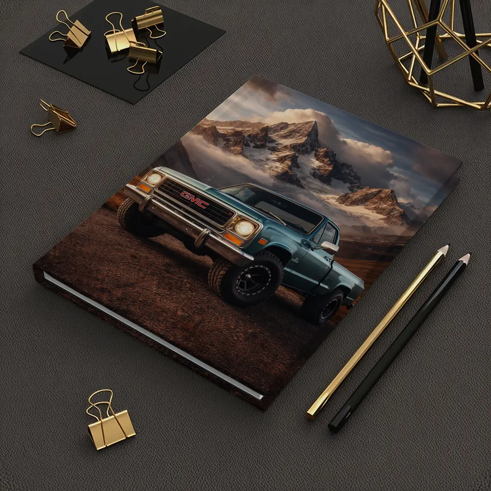 Vintage GMC Truck Classic Mountain Backdrop – Notebooks