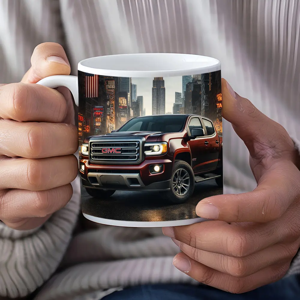 GMC Truck Dark Red New York City – Mugs