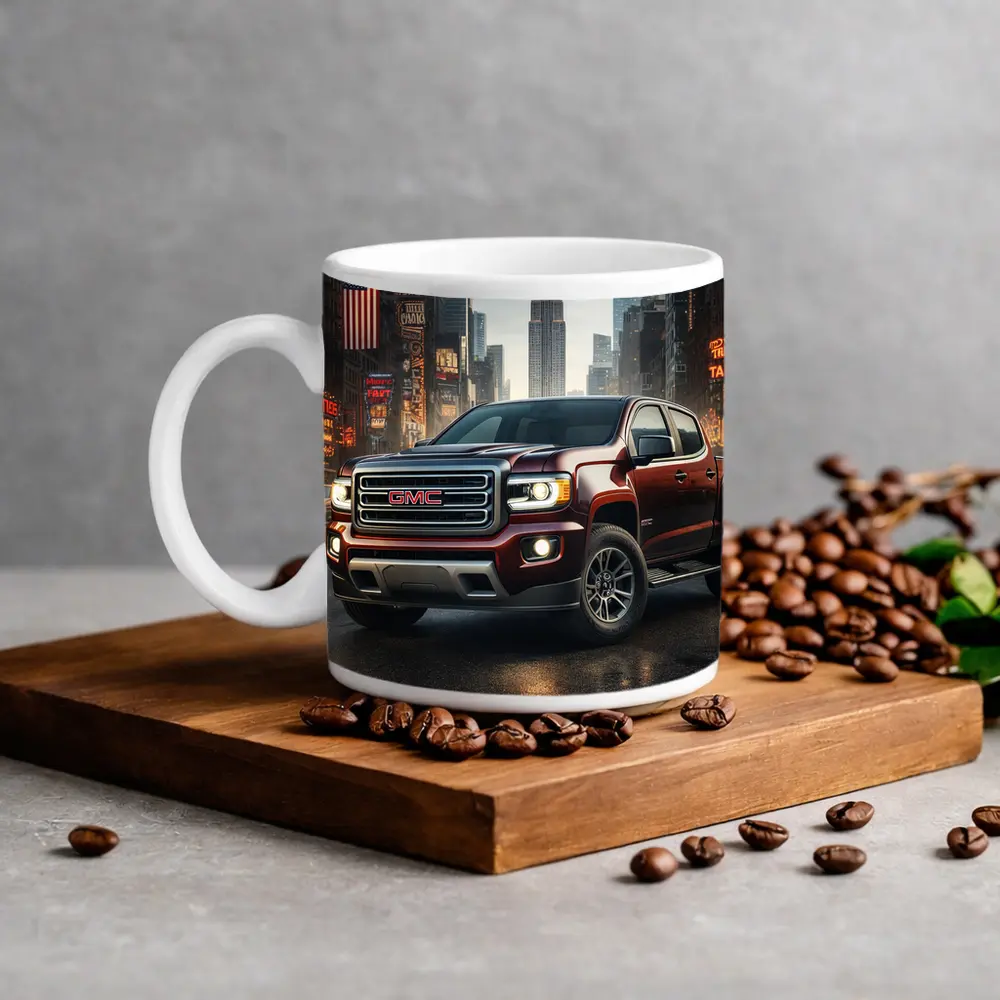 GMC Truck Dark Red New York City – Mugs