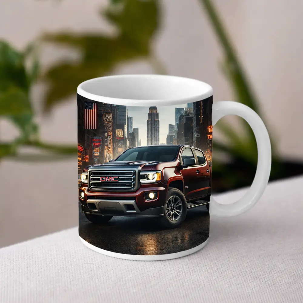 GMC Truck Dark Red New York City – Mugs