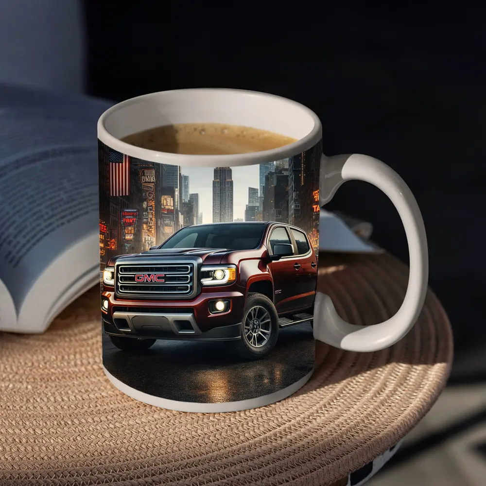 GMC Truck Dark Red New York City – Mugs