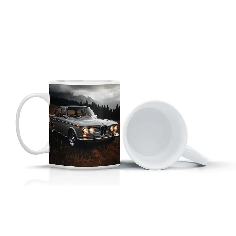 Vintage BMW Classic Sedan Moody Mountain Setting – Mugs