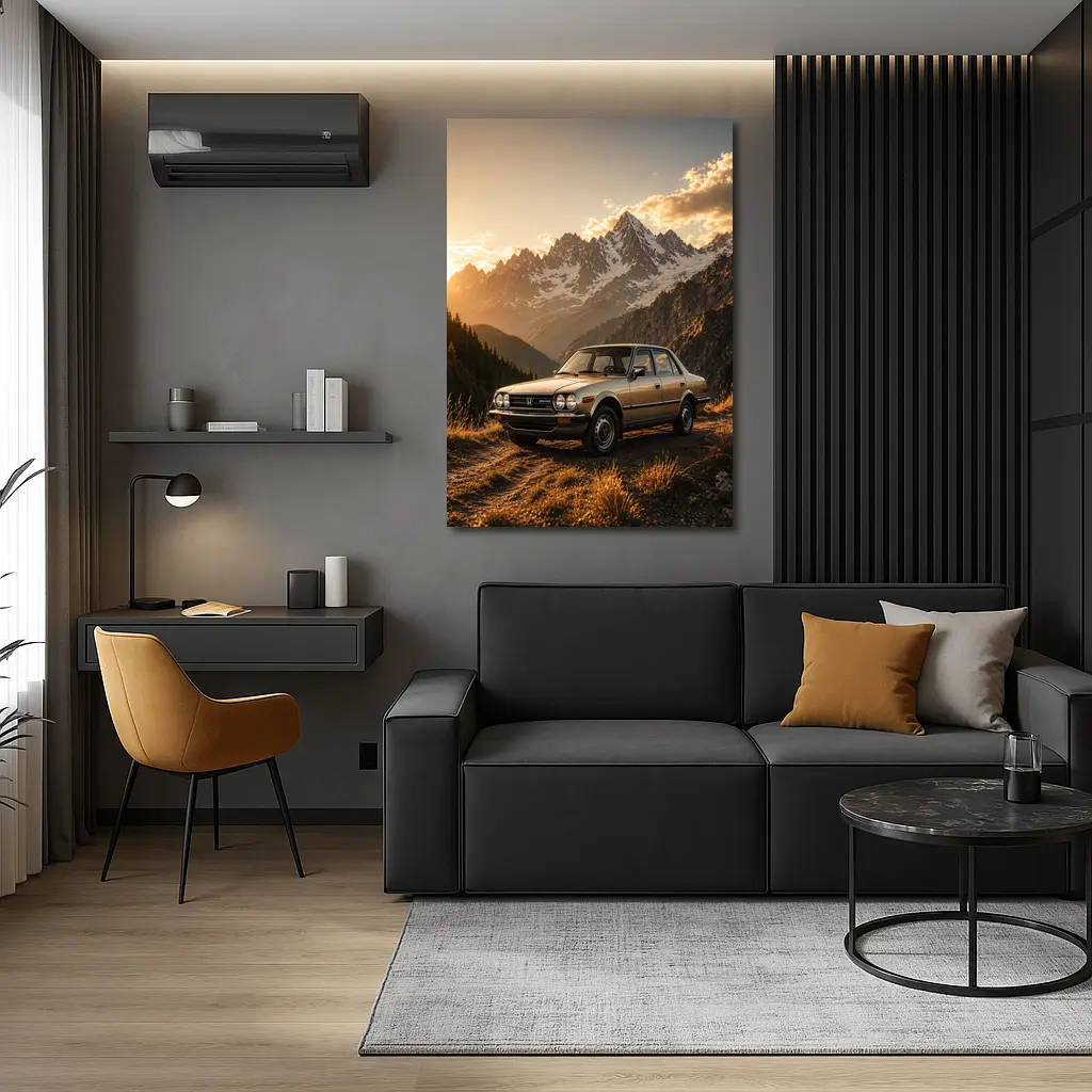 Honda Accord Classic Sedan Mountain Sunset – Wall Art