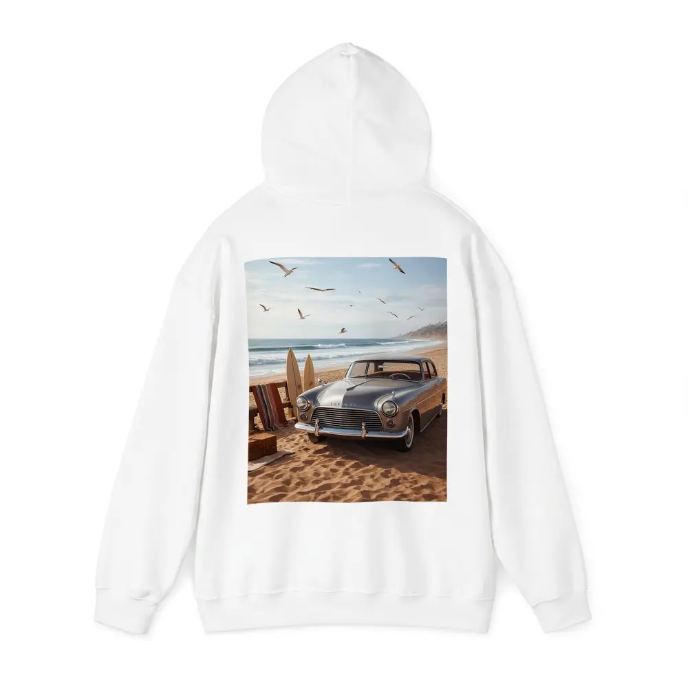 Vintage Infiniti Classic Car Beach Scene – Hoodies