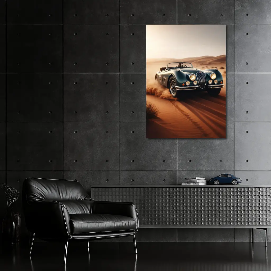 Jaguar XK Classic Roadster Desert Drift – Wall Art