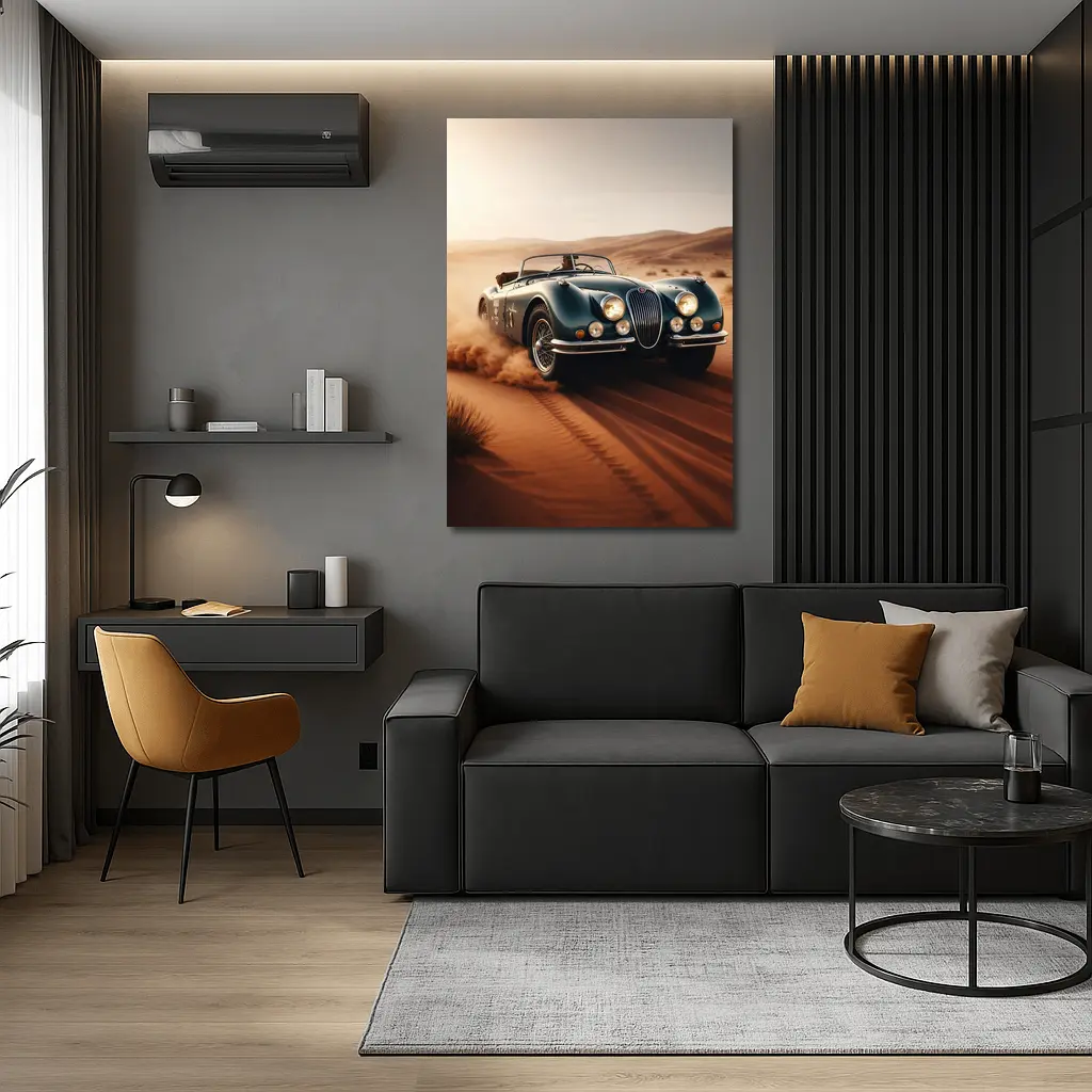 Jaguar XK Classic Roadster Desert Drift – Wall Art