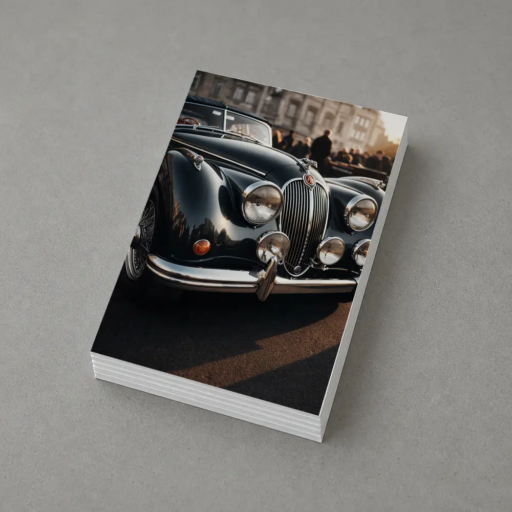 Vintage Jaguar Classic Car Street Scene – Postcards