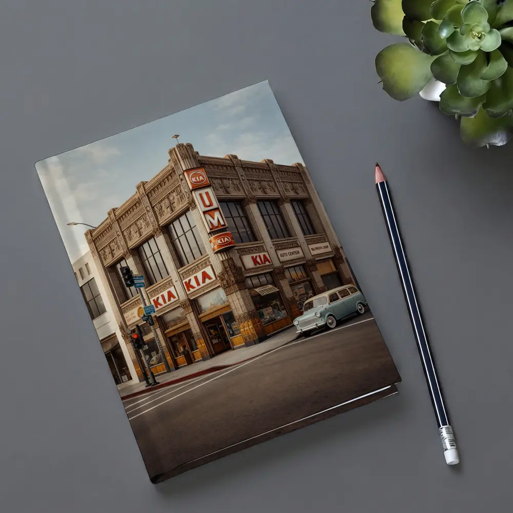 Kia Auto Center Retro Art Deco Building – Notebooks