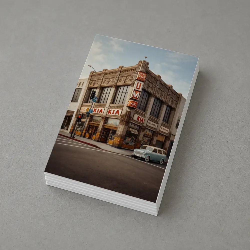 Kia Auto Center Retro Art Deco Building – Postcards
