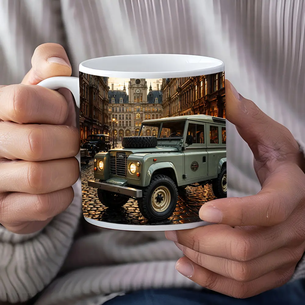 Land Rover Defender Classic European City Street – Mugs