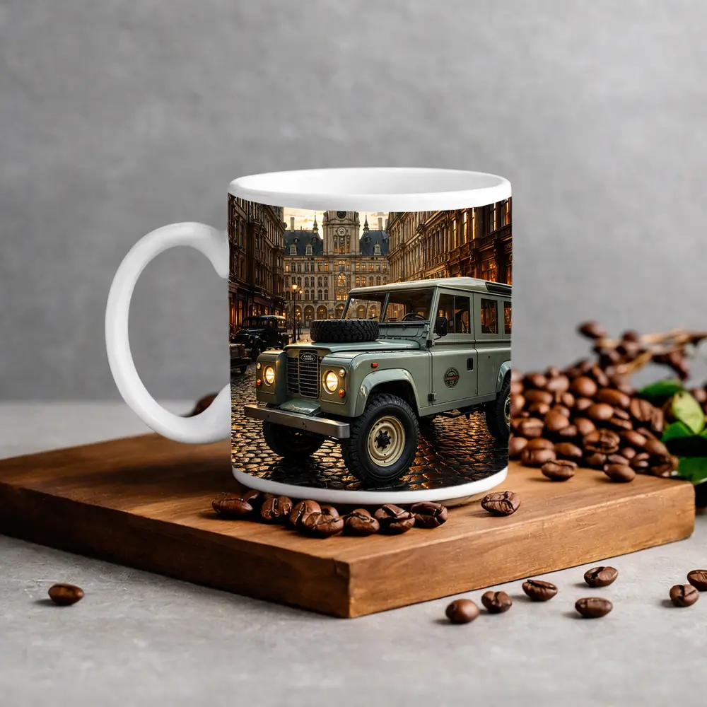 Land Rover Defender Classic European City Street – Mugs