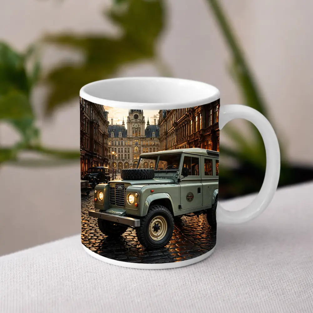 Land Rover Defender Classic European City Street – Mugs