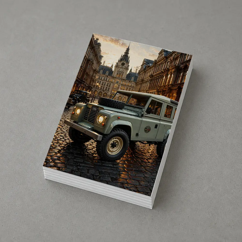 Land Rover Defender Classic European City Street – Postcards