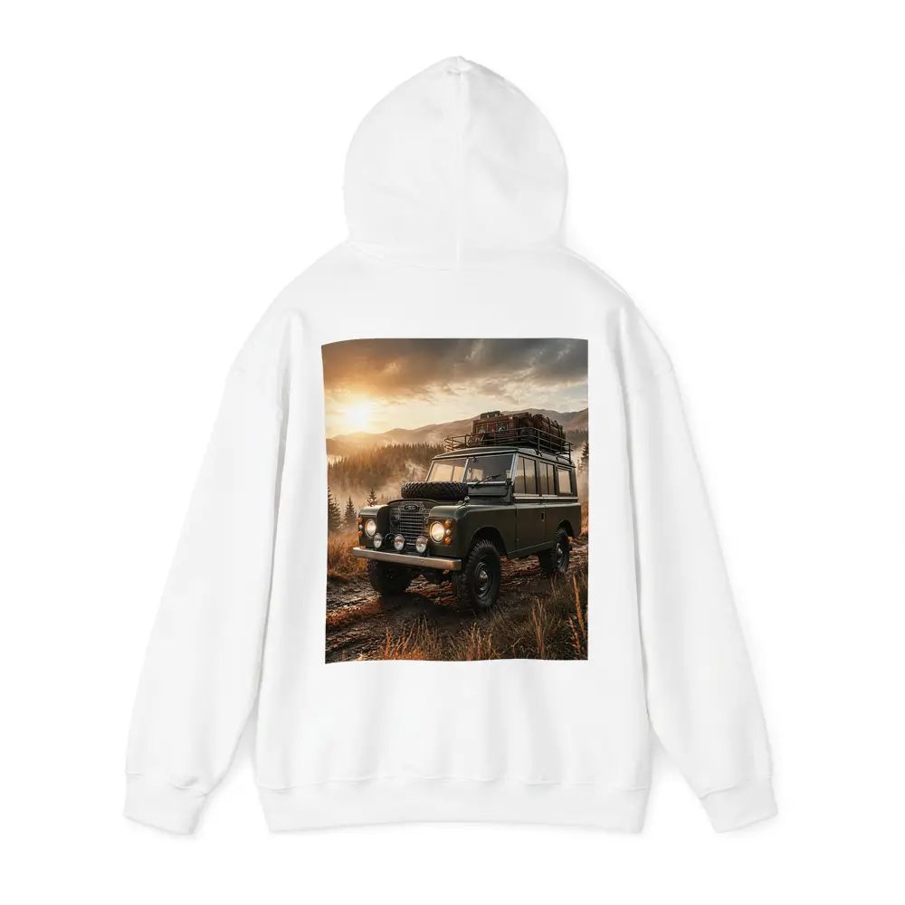 Land Rover Series III Mountain Sunset Drive – Hoodies
