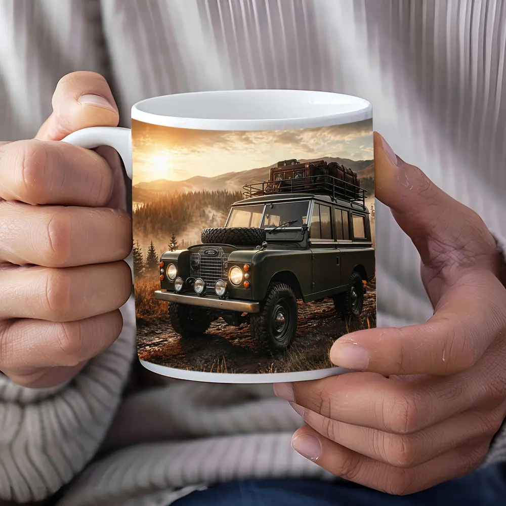 Land Rover Series III Mountain Sunset Drive – Mugs