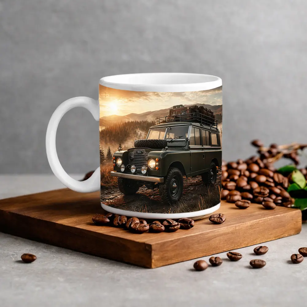 Land Rover Series III Mountain Sunset Drive – Mugs