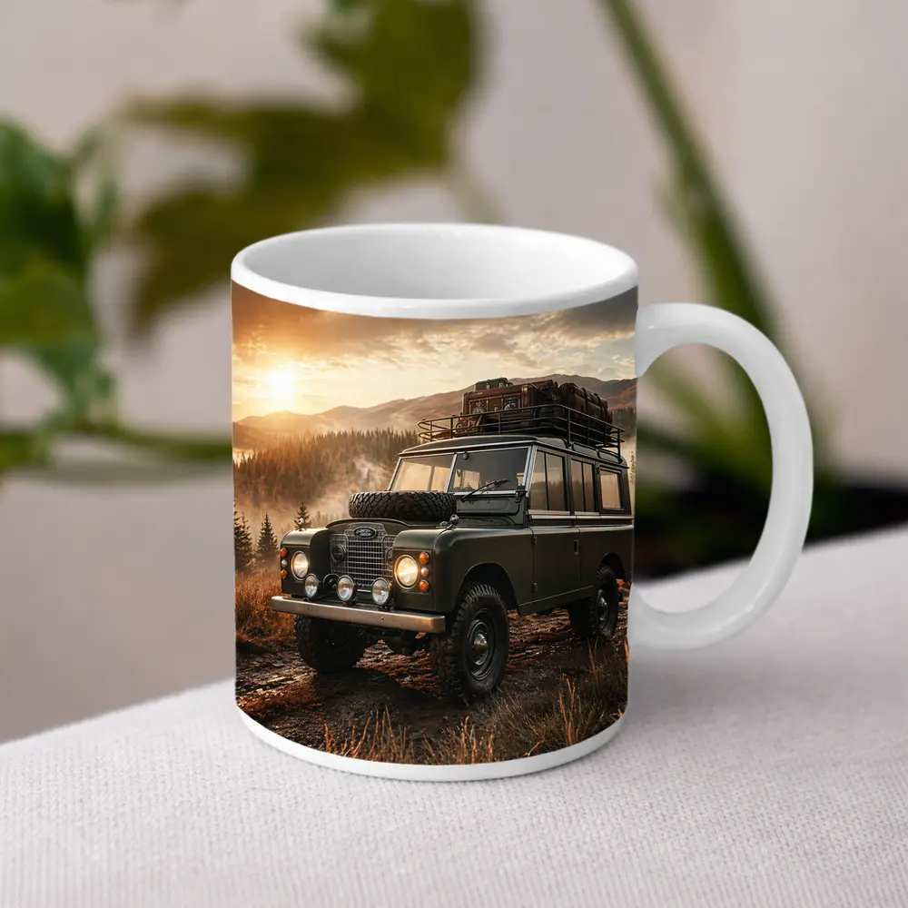 Land Rover Series III Mountain Sunset Drive – Mugs
