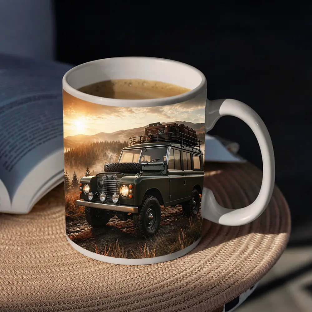 Land Rover Series III Mountain Sunset Drive – Mugs